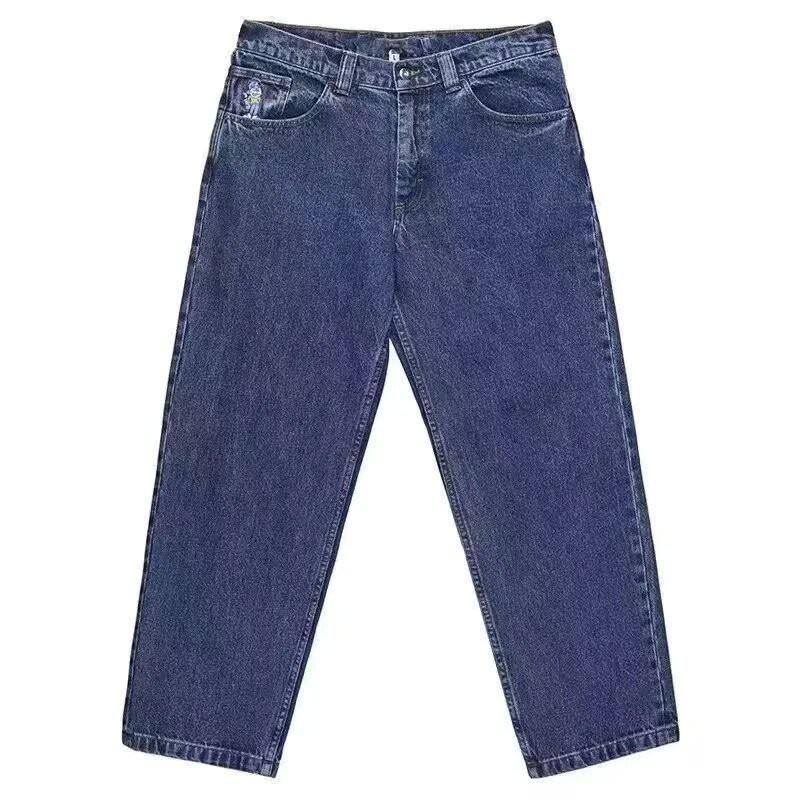 Y2K Streetwear Mens Loose Fit Denim Shorts Vintage Washed Cotton Casual Short Pants Youth