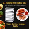 304 Stainless Steel Sausage Mold for Baby Food Steaming Mold Kitchen Tool for Ham Sausage Preparation