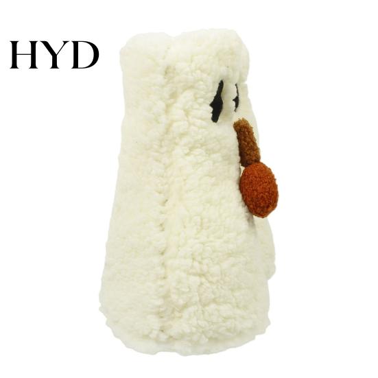 Wine Gift Bottle Bag Halloween Ghost Fleece Bag, Cute Plush Themed Sleeve Cover for Dinner Table, Party Decoration