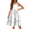 The Summer Children Condole Girls Printed Sleeveless Cute Flower Princess Leisure Dresses