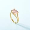 Tancise Classic 925 Sterling Silver  9*7 Pink Quartz Ring Ladies Jewelry Wedding Promise Party Gift