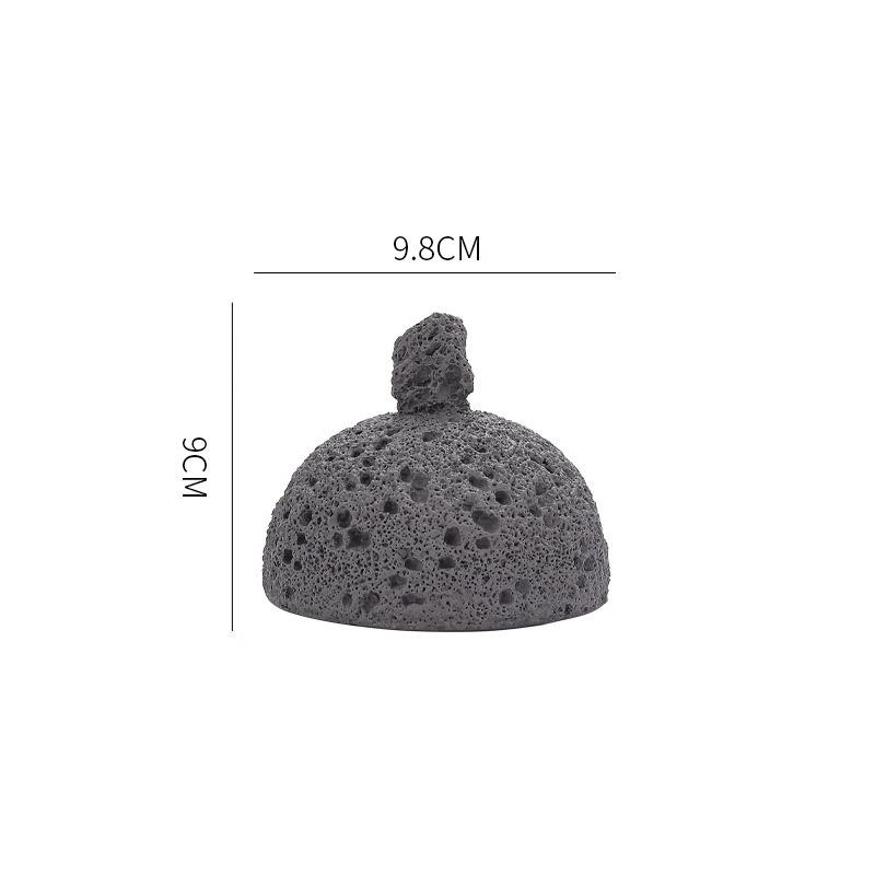 Black Cement Tableware Dinner Plate stone Sashimi sushi Disc Dry Ice Tray Plate Dessert Plates Dim Sum Dish Steak Plates Bowl