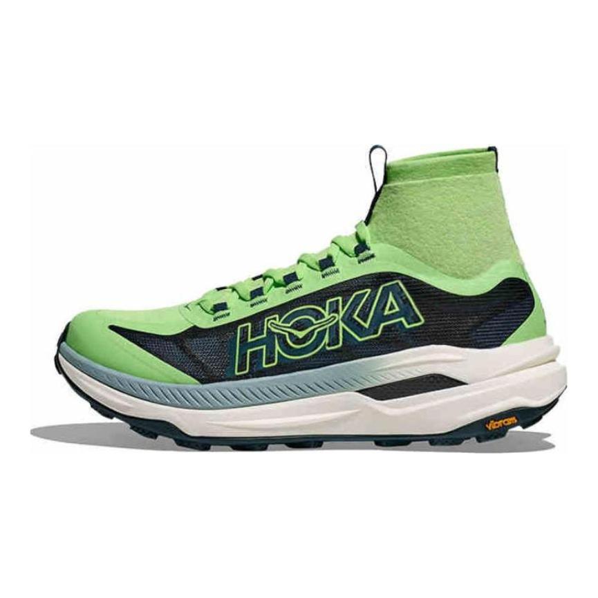 HOKA One One Tecton X 3 Амортизация, Износостойкие Высокие Кроссовки для Трейлраннинга Мужские Зеленые Кроссовки 1155112-TTW