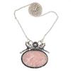 Rose Quartz  Drusy Gemstone Mother's Day Jewelry Necklace 20 In
