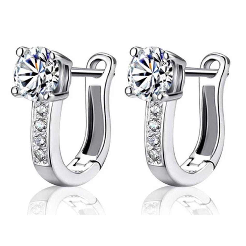 Серьги из стерлингового серебра 925 пробы, модные, с цирконом ААА, свадебные украшения