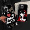 Я Люблю Эмо Парней Чехол Для Телефона Для iPhone 14,16,12,15,13,17,11,E,Pro,Max,Plus,Air,Mini Черный Мягкий Чехол