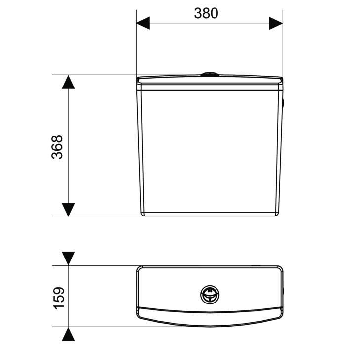 Réservoir réviso éco eau bas en plastique wirquin 50717359, blanc