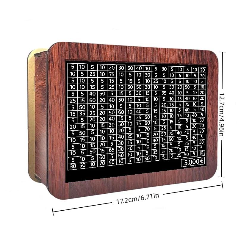 Копилка деревянная копилка 1000/2000/3000/5000/10000 евро с копилкой многоразового использования с целью сбережения и коробками с числами