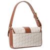 Michael Kors Mk Colby Регулируемый плечевой ремень Кожаная сумка-тоут Женские сумки-тоут Ванильно-белый Желудево-коричневый 30S4GBAL2V-VANILLA/LUGGAGE