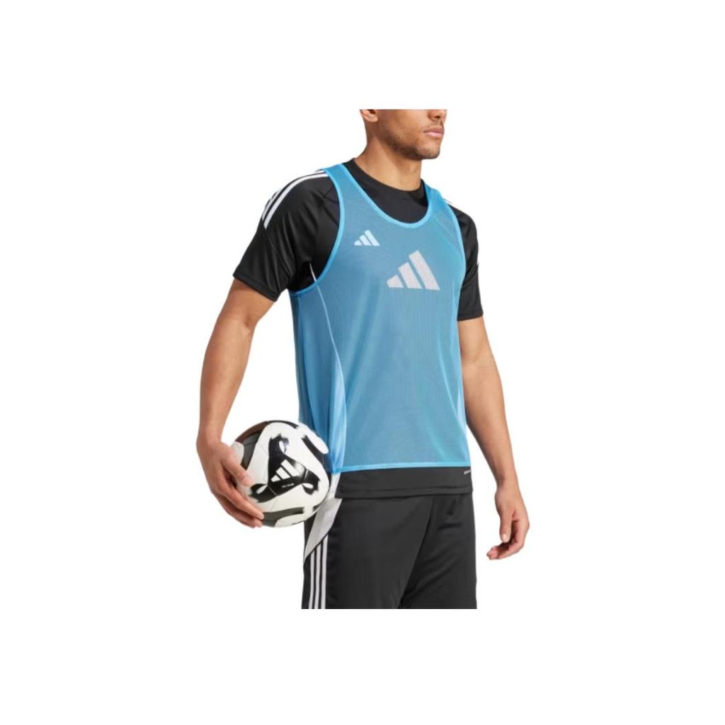 Adidas Training 24 Bib Logo Pattern Round Neck Pullover Casual Sleeveless Vest Unisex Vests Blue JF3243