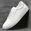 Brand Casual Solid Mens White Shoes Genuine Leather Luxury Sneakers Male Flats Breathable Fashion Genuine Leather Men'S Shoes