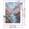 5d DIY Алмазная картина вышивка крестом персиковый цвет речной пейзаж рукоделие алмазная вышивка мозаика полный круглый дрель домашний декор