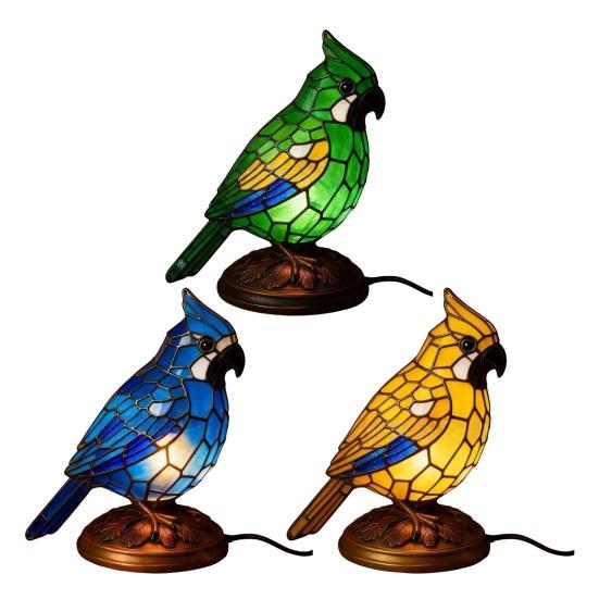 Витражная лампа-птица Yousheng, ночник-птица из смолы с питанием от USB, лампа для украшения стола для дома, офиса, гостиной, спальни, рождественский подарок на день рождения