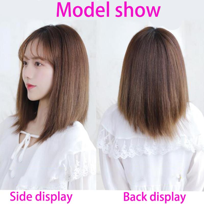 U-образный синтетический короткий парик для наращивания волос на клипсах Синтетические искусственные волосы
