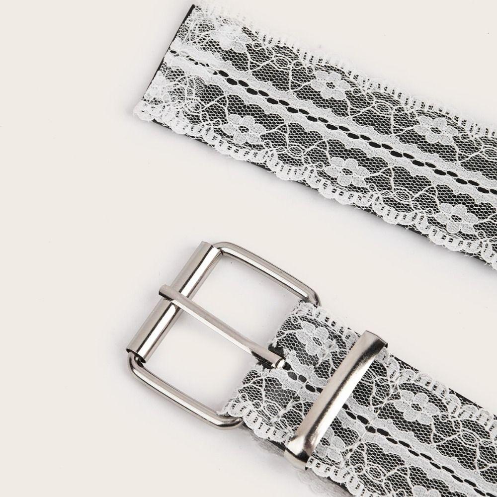 Beautiful Lace Waist Belt Leather Jeans Belts Elegant Lace Waistband  for Women Skirts and Jeans