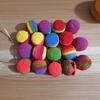 Colorful Crochet Footbag Sack Balls Soft Textured Beanbags for Kids Hand-Eye Coordination Outdoor Group Games Party Favors Kindergarten Sports