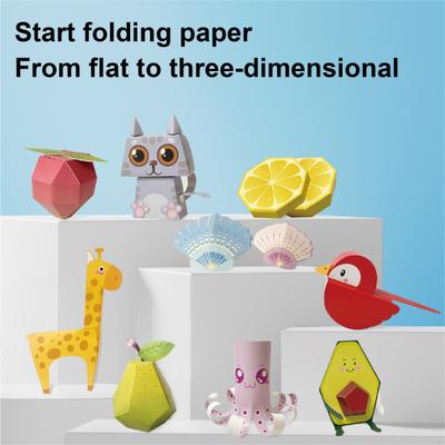 Yousheng 3D Книга Оригами Ручной Работы Детский Набор для DIY Готовые Вырезанные 3D Бумажные Модели Искусства для Малышей Обучающий Мультяшный Животное Фрукт Оригами Бумага Набор для Рукоделия