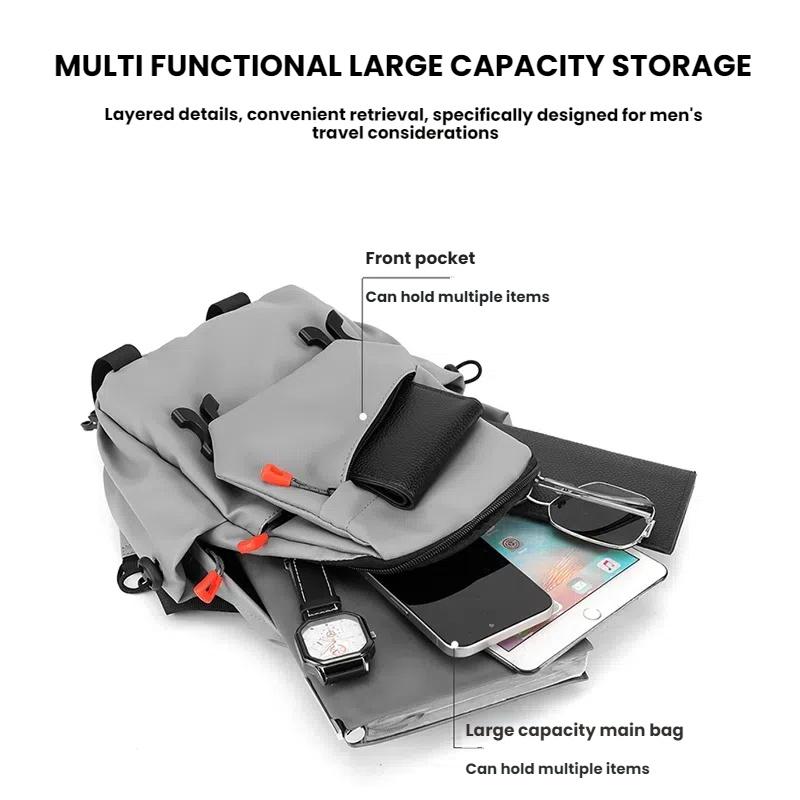 Мужская нагрудная сумка многофункциональная уличная наплечная сумка регулируемый ремень большая вместимость повседневная спортивная для ходьбы сумки кроссбоди