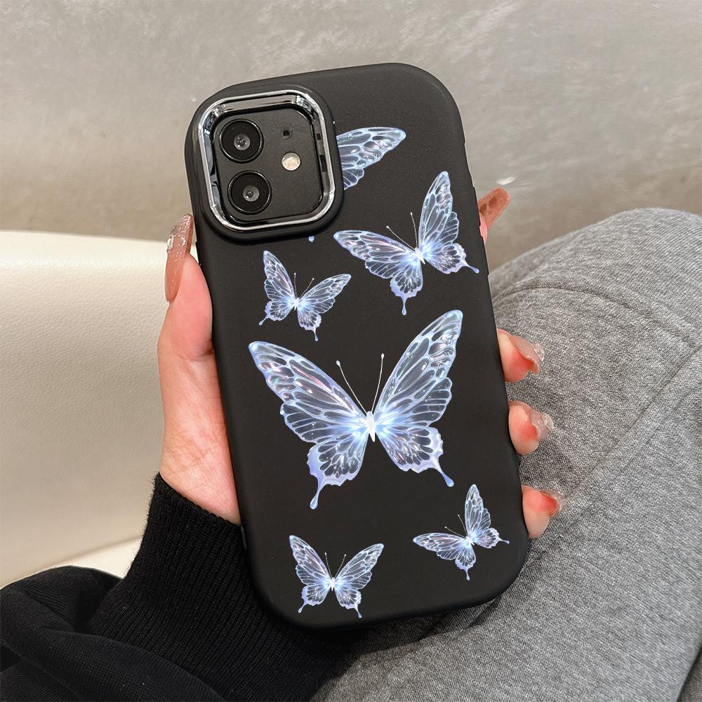 Для OPPO A16 A38 A57 A58 A74 A78 A98 Reno8T Reno13F Realme C25S C53 C65 Мультяшный черный кот серебристый край мягкий жидкий силикон защитный чехол