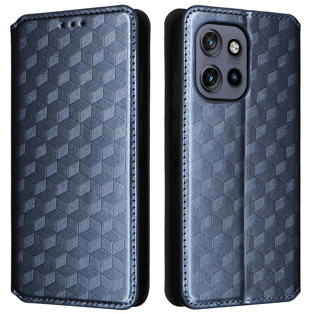 Кошелек-чехол для Motorola Edge 60 Neo 5G/Thinkphone 25 5G/Edge 50 Neo 5G/Moto S50 5G, кожаный чехол для телефона с тиснением в виде ромба