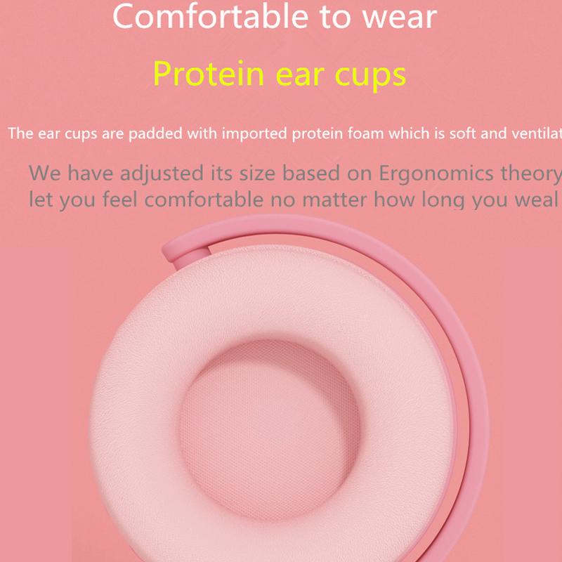 Bluetooth-наушники, светящиеся светодиодные милые кошачьи ушки, подарок для девочек, детская гарнитура, беспроводная HIFI стерео басовая вилка 3,5 мм с микрофоном