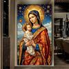 Алмазная живопись Новая коллекция Дева Мария и младенец Сделай сам Полная вышивка стразами Религиозные иконы Мозаика Наборы для вышивки крестом Настенный декор