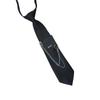Fashionable Necktie Knotfree Tie with Chain Pendant Popular and Cool Shirt Tie for Adult and Teens Uniform Tie for Party