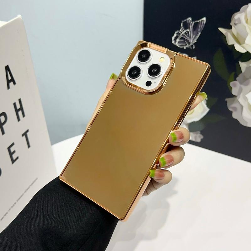 Однотонный тонкий глянцевый чехол для телефона iPhone 16 Pro Max 15 14 Pro 13 12 11 TPU мягкий противоударный защитный бампер для объектива