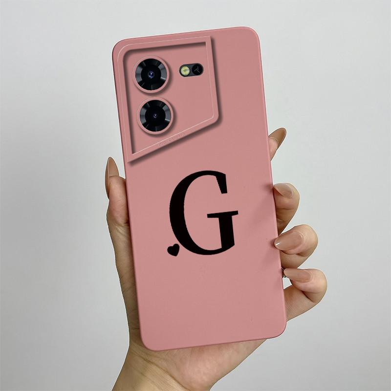Чехол для Tecno Pova 5 Pro Чехол для Tecno Pova 5 LH8n LH7n Чехол Pova5 pro Жидкий Мягкий Силиконовый Чехол для Телефона Милый Чехол с Первыми Буквами
