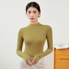 Plus-size Women's Turtleneck Pullover Long Sleeves Slim Fit Simple Basic Solid Color Top Bottoming Shirt Female Knitted Base Shirt