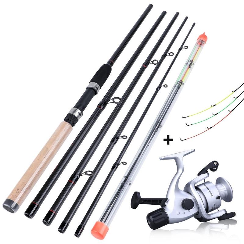Комбинированные катушки для удочек с карбоновой фидерной удочкой, 6 шт./3 м/9,8 фута, и спиннинговой катушкой для ловли карпа
