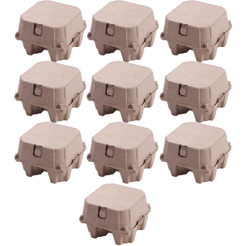 10 шт. Штабелируемые картонные лотки для яиц из бумажной массы, 4 ячейки, пустая коробка для хранения яиц, контейнеры для яиц для дома