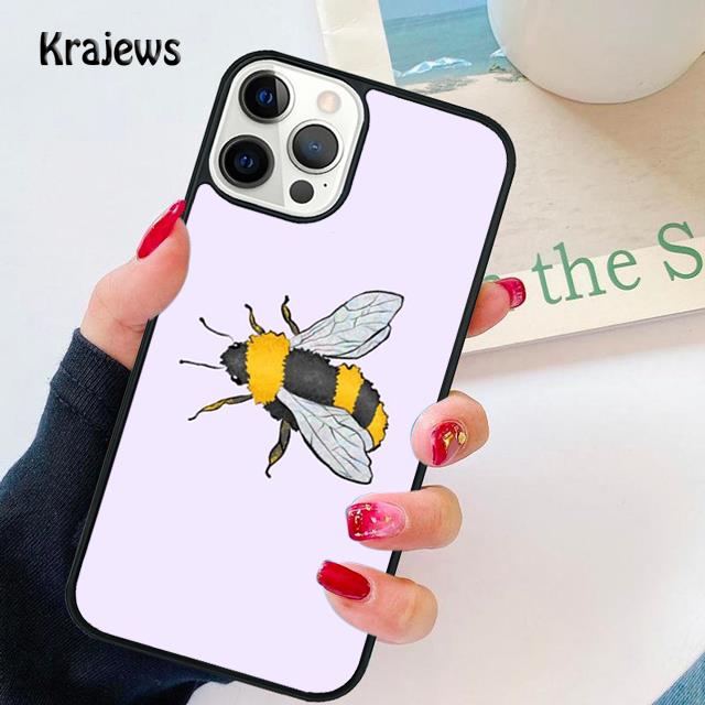 Мягкий чехол для телефона с изображением пчел для iPhone 14 XR X XS Max 5S 6S 7 8 Plus SE 2020 11 12 13 Pro Max, мини-чехол для телефона