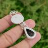 Sterling Silver Pear Black Rutilated Quartz Gemstone Mother New Pendant Jewelry