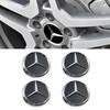 WMFH9 4Pcs/set 75MM/60MM Car Wheel Center Hub Cap Covers Mercedes Benz Amg  Black Badge Rim Cover Auto Style Decorate Accessories