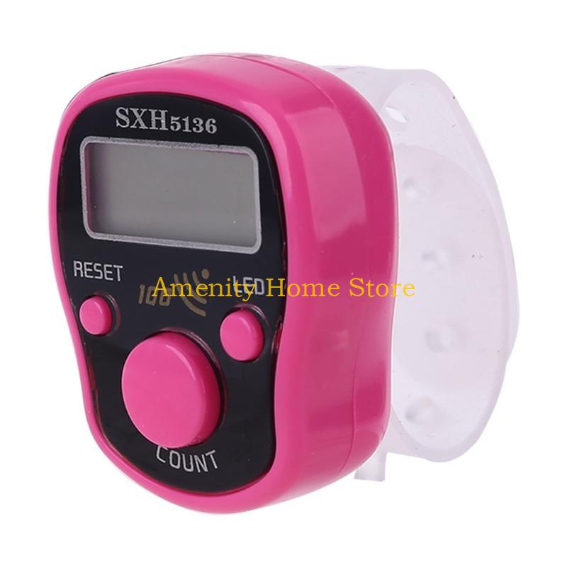 F26C Portable Wrist Digital Electronic Counter with LED Light and Sound Manual Reset Decompression Relaxation Finger Tool