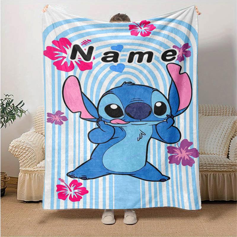Custom 1pc Lilo & Stitch Adventure Blanket, Soft And Comfortable Blanket, Casual Warm, Camping Travel Blanket, Birthday Gift Q910290