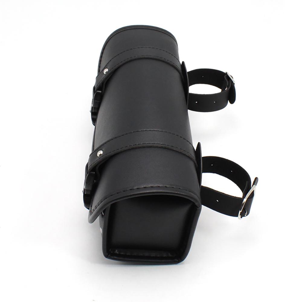 Motorcycle Tools Bag Barrel Shape Motorcycle Front Bag Black Waterproof Saddlebags Motorcycle Riding Bag