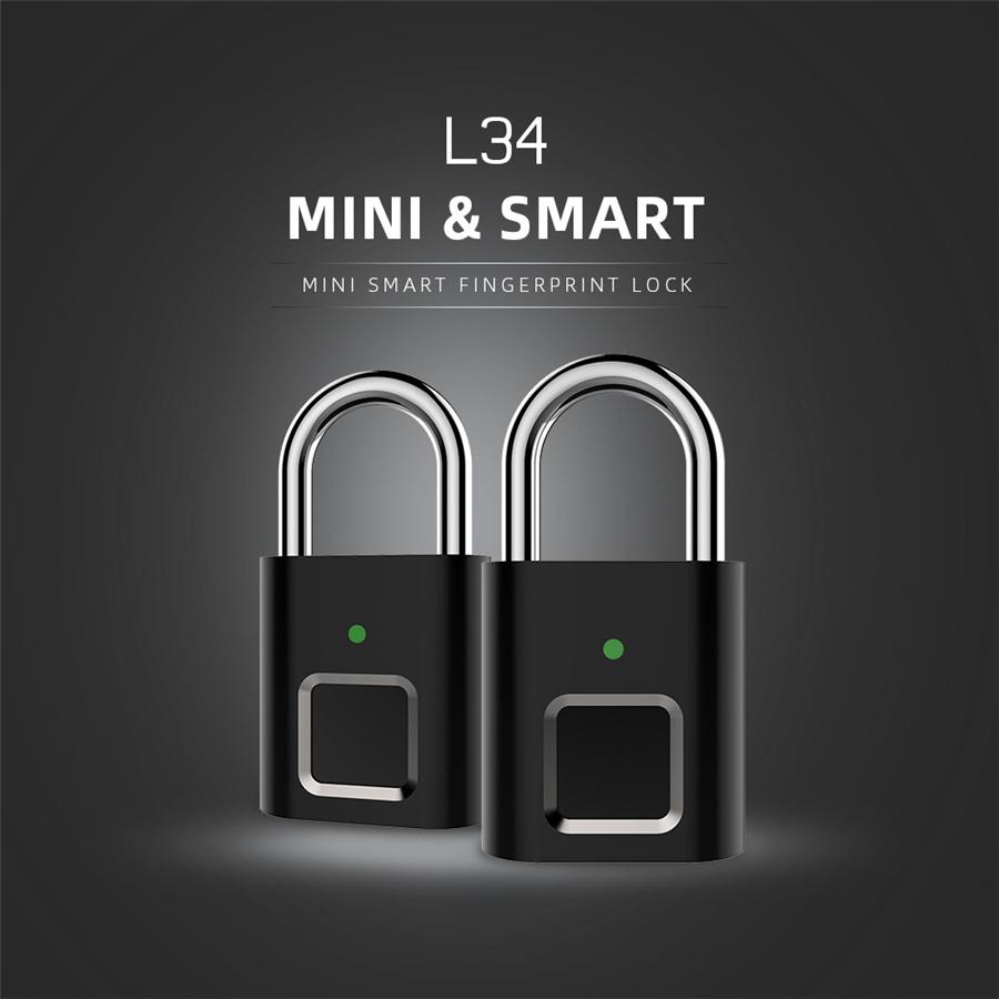 Умный мини-замок с отпечатком пальца, USB-зарядка, бесключевой, универсальный