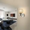 Crystal Wall Sconces Bedroom Wall Lamp Round Modern Bedside Wall Lights Dining Room Hallway Light