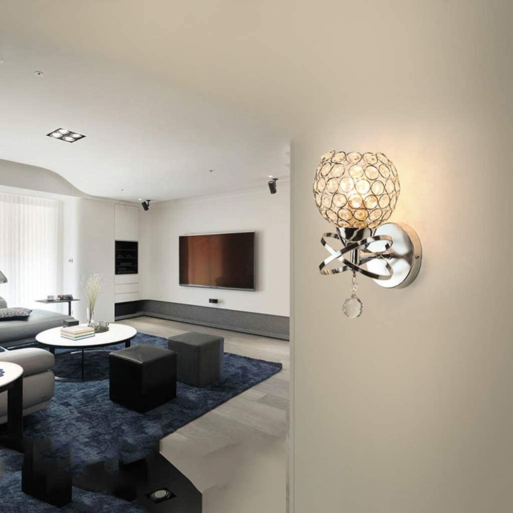 Crystal Wall Sconces Bedroom Wall Lamp Round Modern Bedside Wall Lights Dining Room Hallway Light