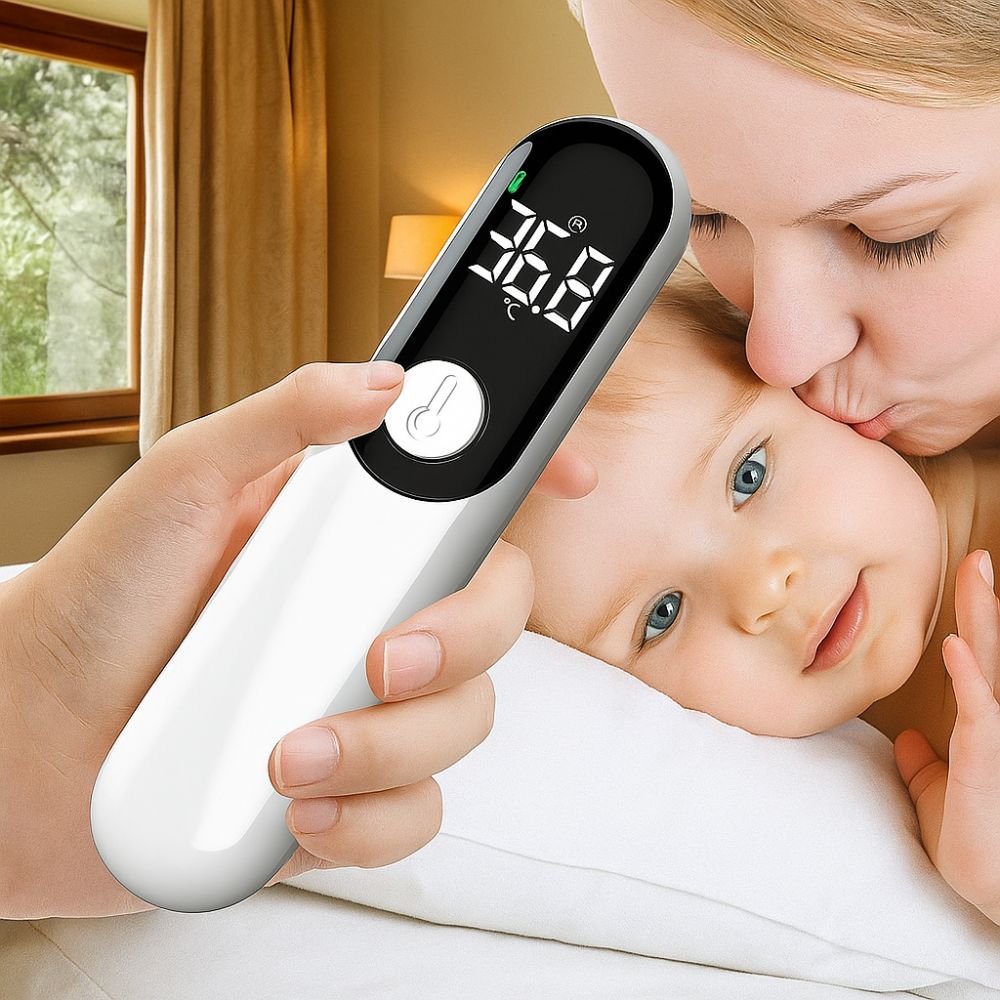 LCD Display Screen Infrared Thermometer Celsius Display Non-Contact Thermometer  Home Use