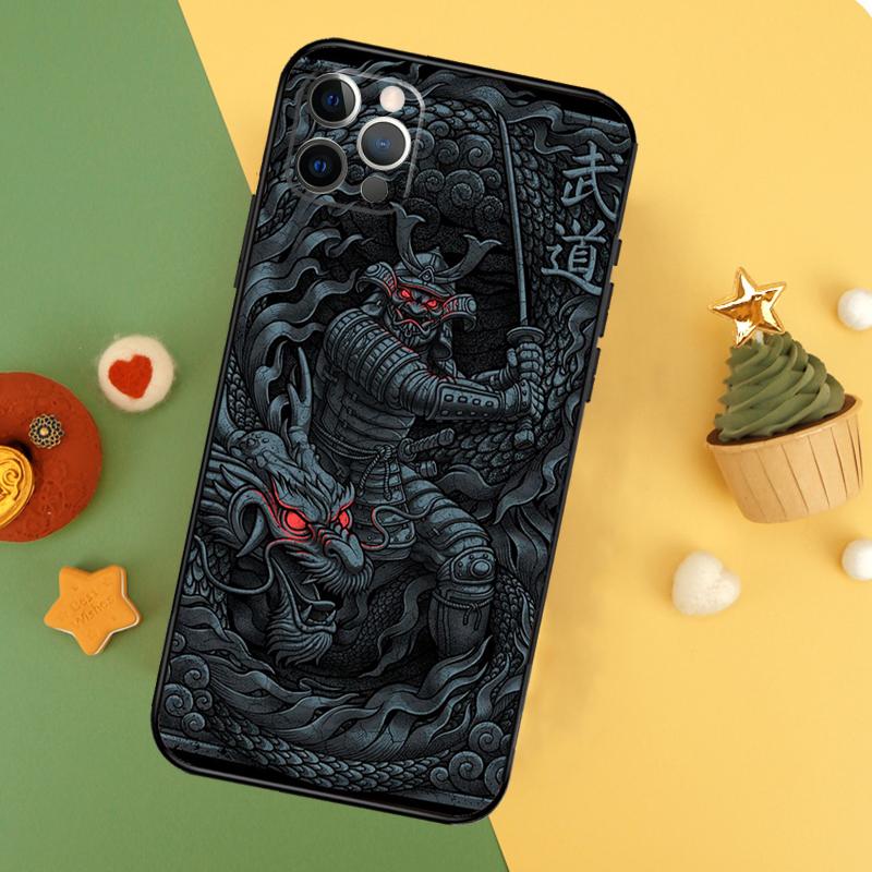Аниме Японский Самурай Чехол для Телефона Для iPhone 17 17Air 16 15 14 13 11 12 Pro Max 12 13 Mini 16E Ударопрочный Чехол