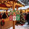 Красочная рождественская подвесная табличка, дверная табличка, деревянный венок «Пряничный домик и конфеты», банка Mason с надписью «Добро пожаловать» для входной двери, стены, окна, крыльца, декор для дома