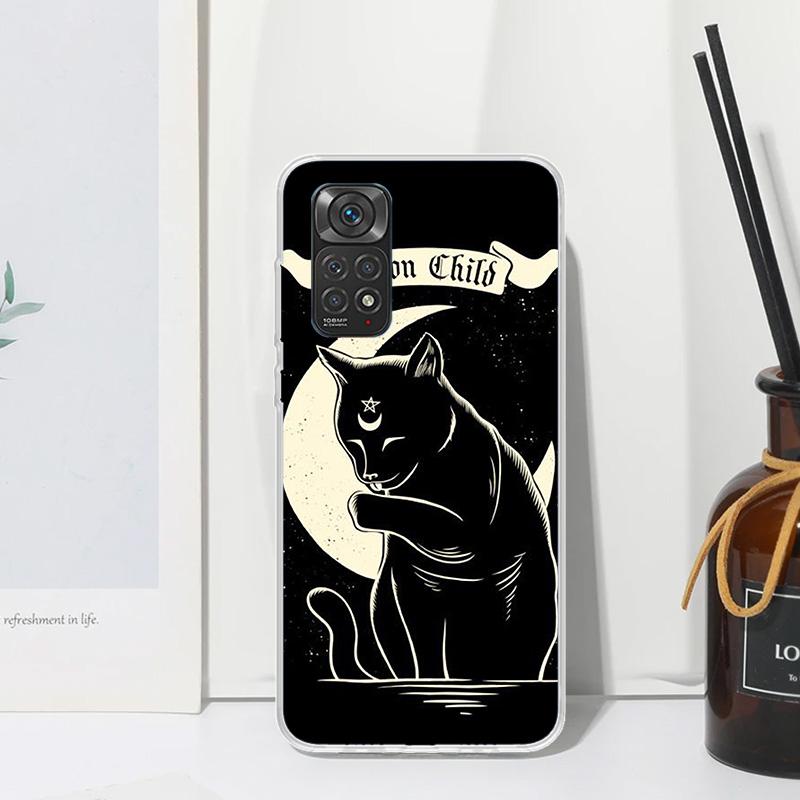 Witch And Cat Colorful Cute Phone Case For Xiaomi Redmi Note 15 13 14S 14 Pro Plus 12S 11S 10S 12 11E 10 11T Art Fundas Back Cov
