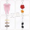 SNOWSTAR Macrame Hair Claw Clip Organizer with Rotating Hook and 20 Metal Rings,Hanging Hair Clip Holder and Storage for Women Girls,Claw Clips