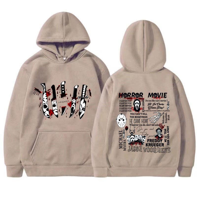 Friends Knife Horror Movie Halloween Hoodies Causal Unisex Hoodies