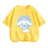 Летняя повседневная футболка Sanrio Cinnamoroll для детей, мальчиков и девочек, с мультяшным принтом