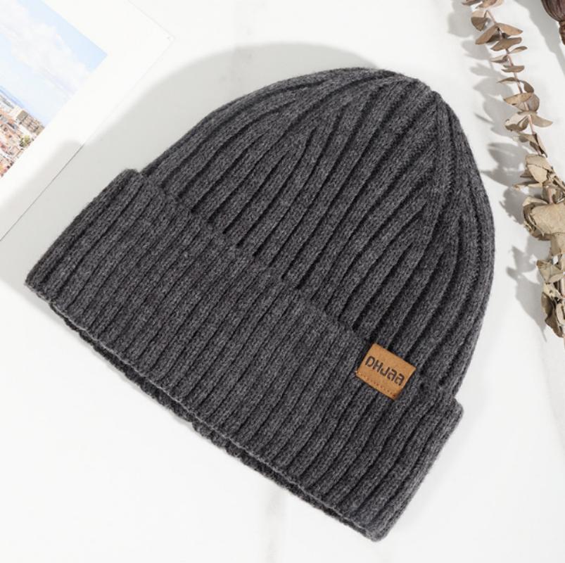 9 цветов Кепка мужская и женская осень-зима колледж бархатный стиль ветрозащитная и теплая однотонная вышитая вязаная шапка