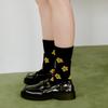 MONTH IN MONTH OUT patterned flower_BLACK&YELLOW